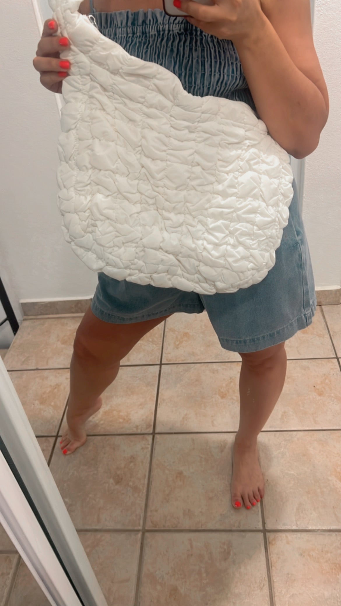 White Oversize Crossbody Bag
