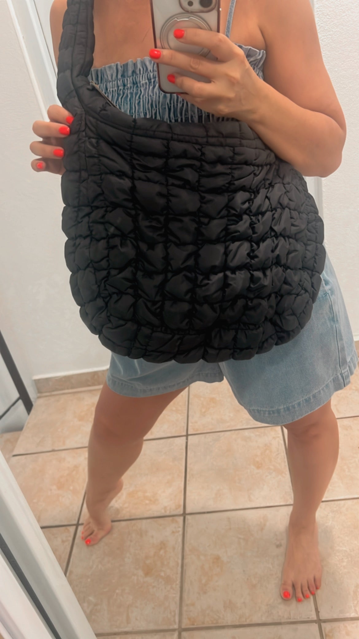 Black Oversized Crossbody Bag