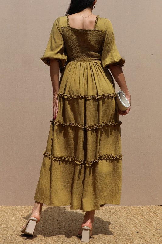 Maxi Dress Fluir Oliva