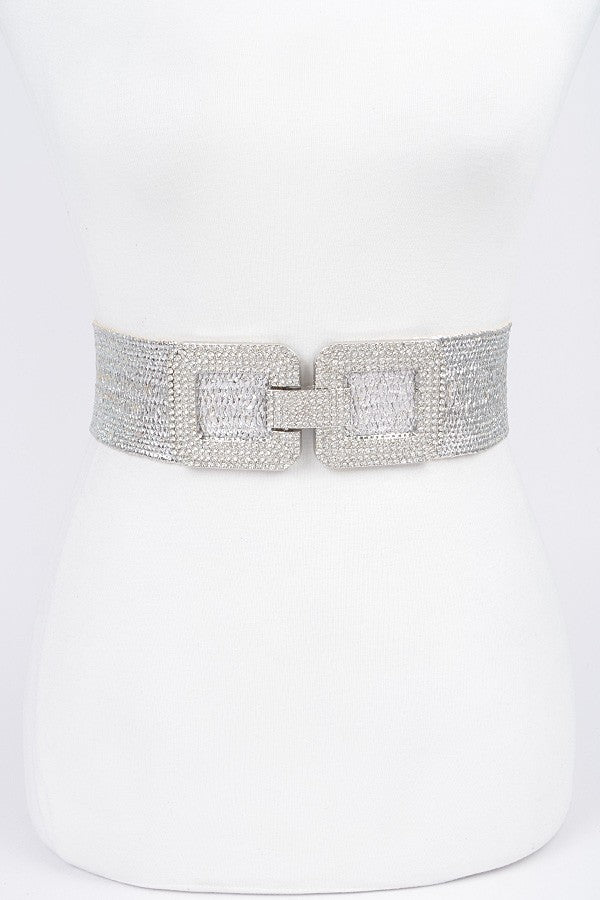 Silver Elastic Belt