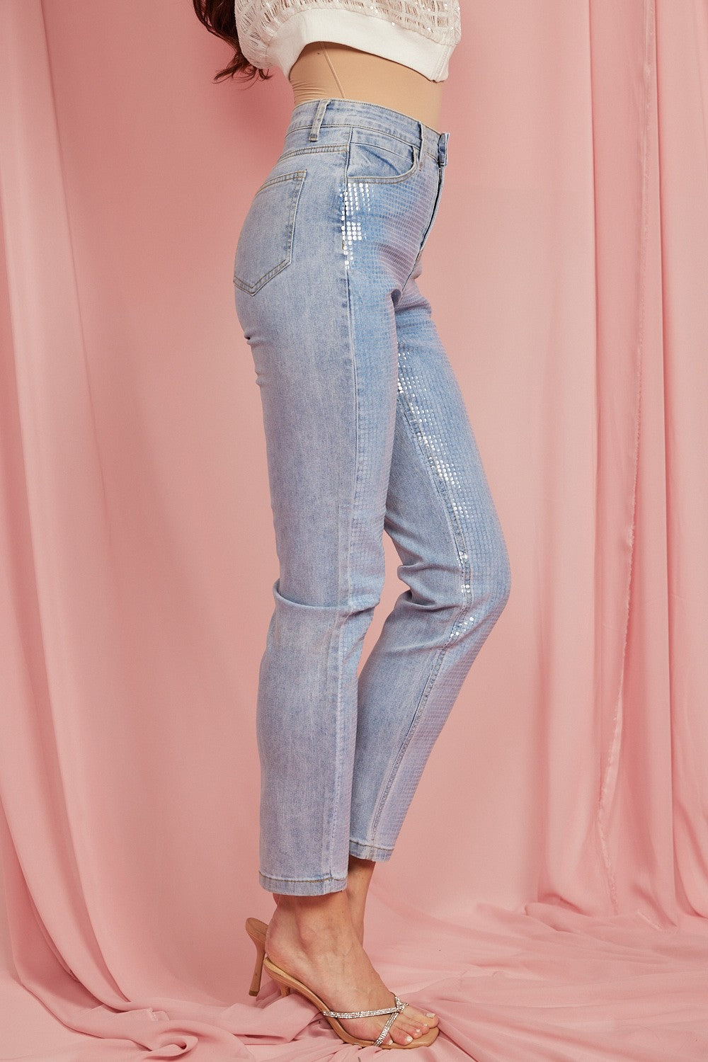 Shiny Denim Pant