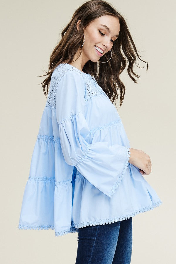Flair Blue Top