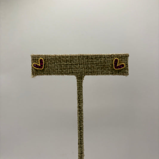 Eternal Heart Studs (Purple)