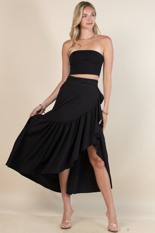 Black Wrap Around Skirt
