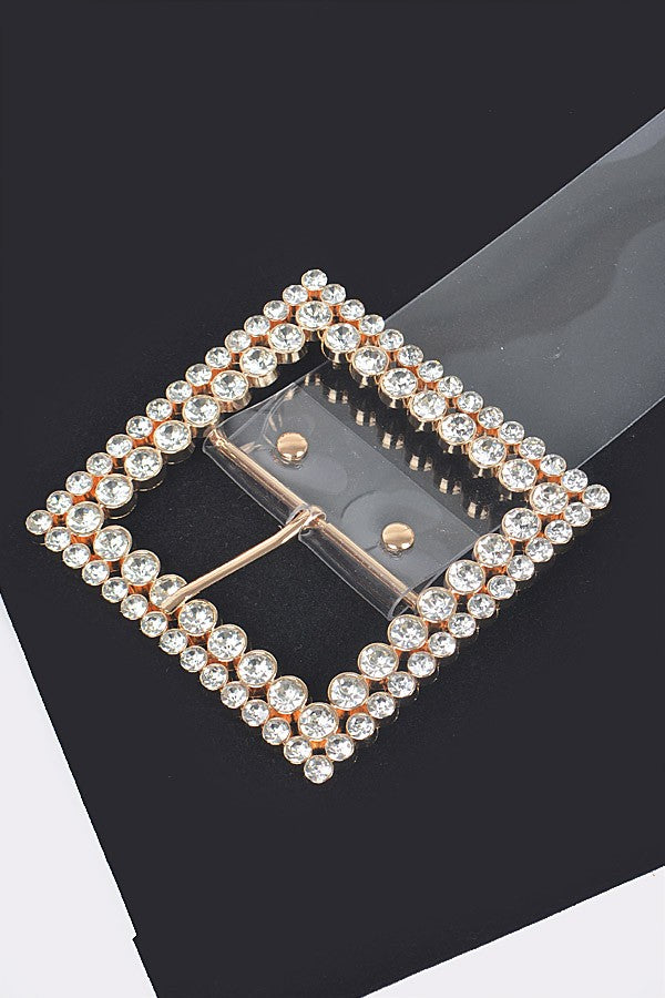 Rhinestone Buckle Belt