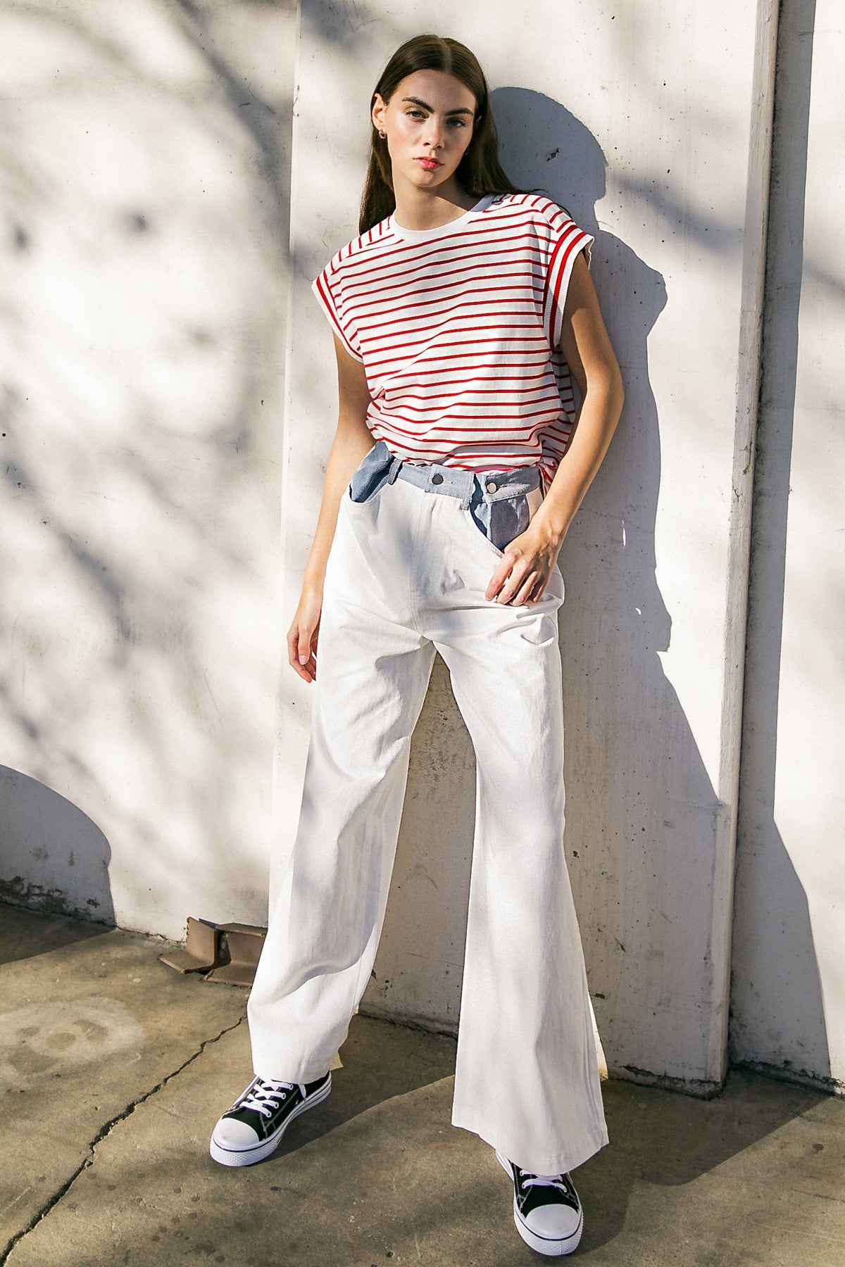 White Denim Pants