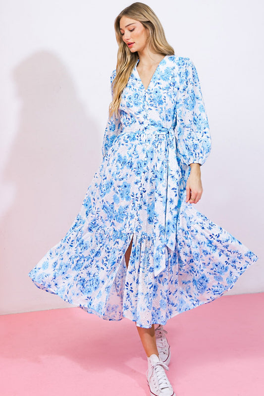 Eyelet Midi Dress