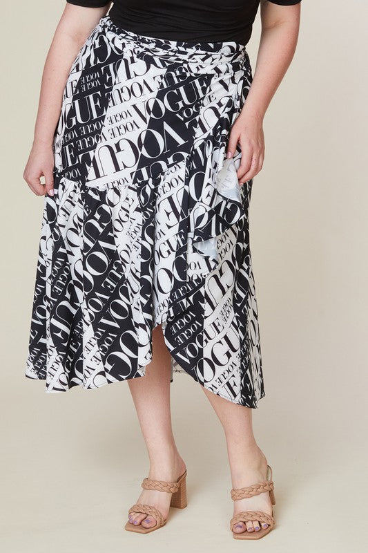Print Wrap Around Skirt