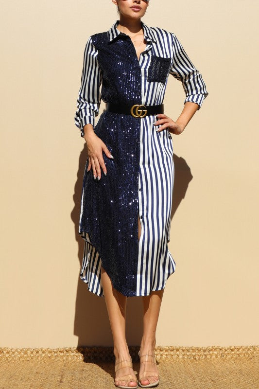 Midnight Stripes Dress