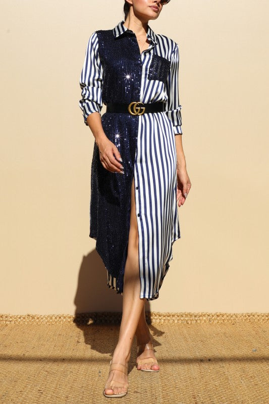 Midnight Stripes Dress