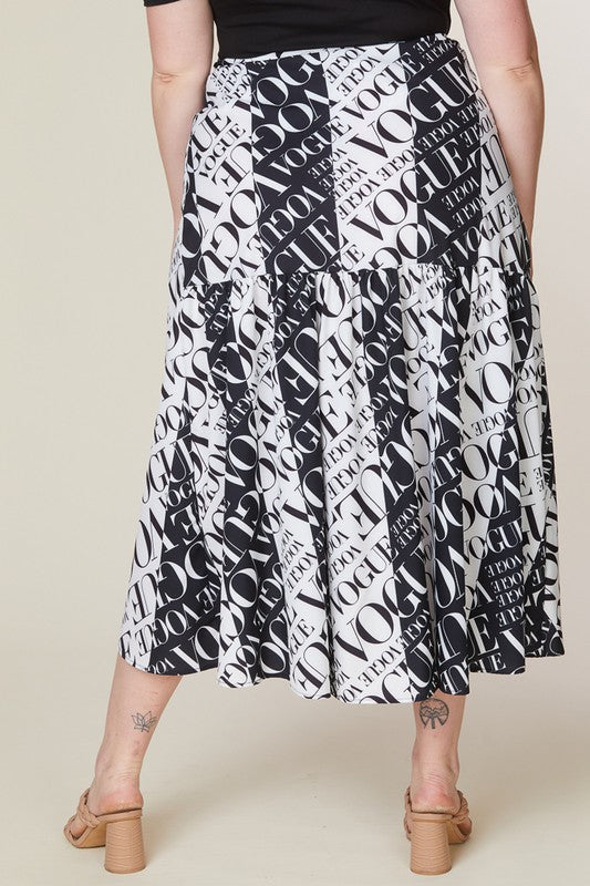 Print Wrap Around Skirt