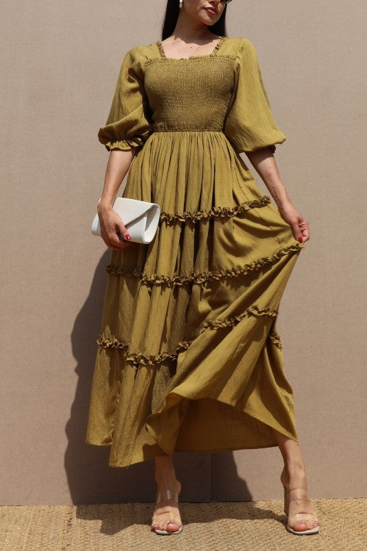 Maxi Dress Fluir Oliva