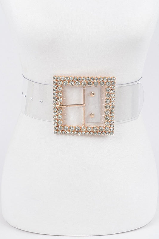 Rhinestone Buckle Belt