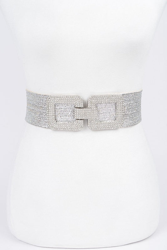 Silver Elastic Belt