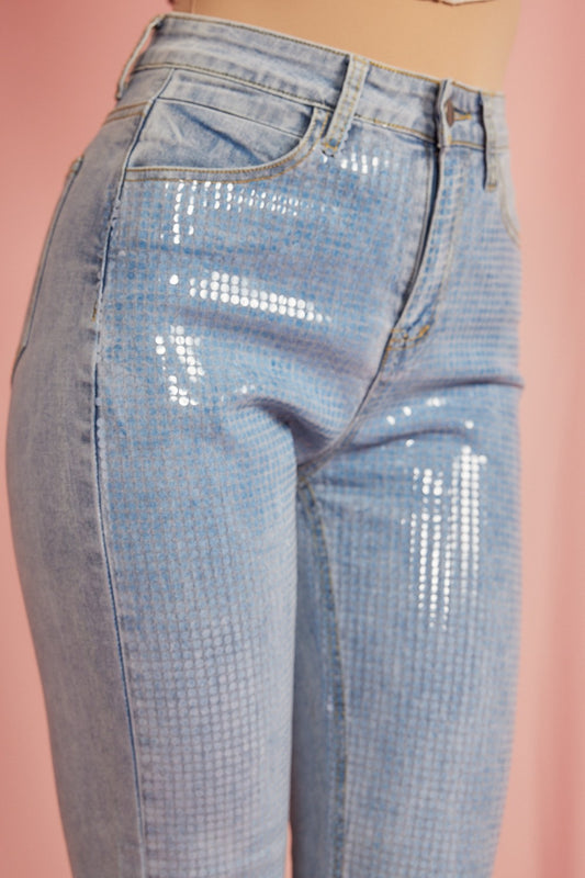 Shiny Denim Pant