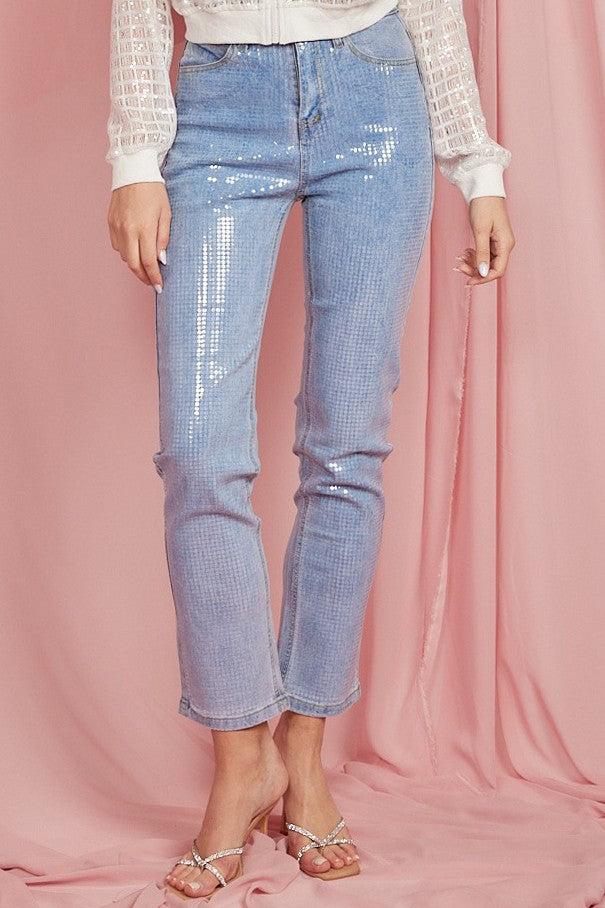 Shiny Denim Pant