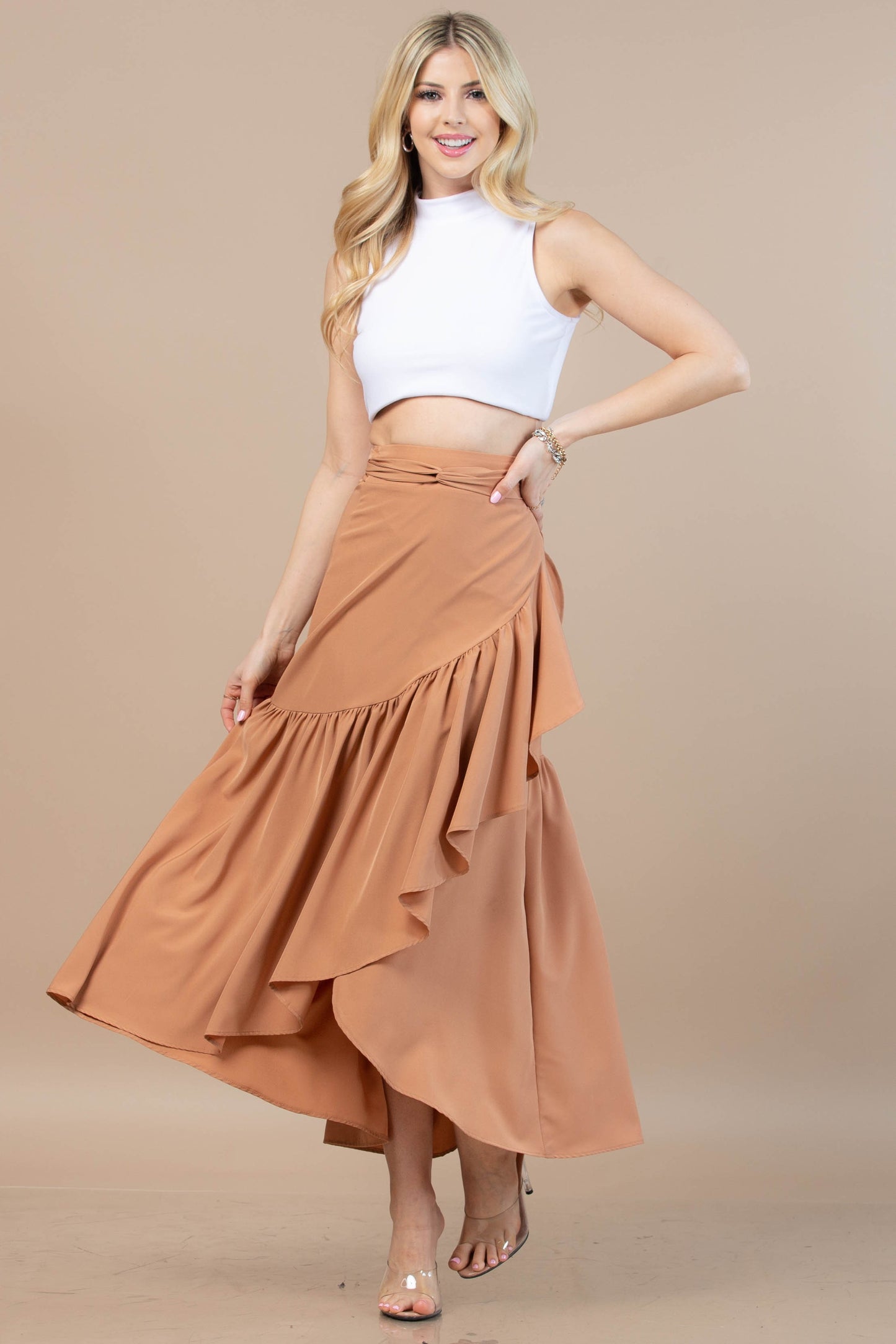 Mocha Wrap Around Skirt