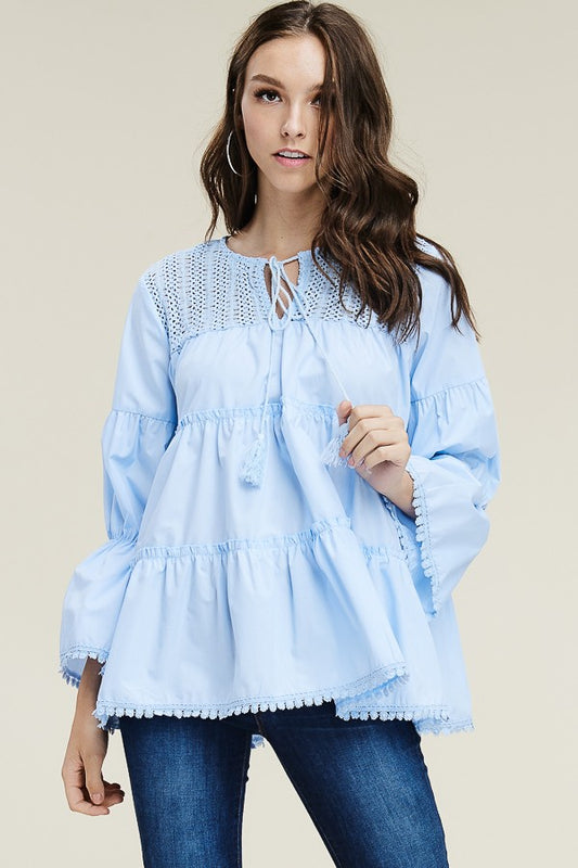 Flair Blue Top