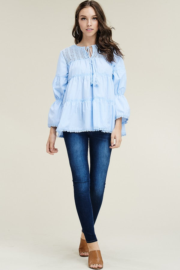 Flair Blue Top