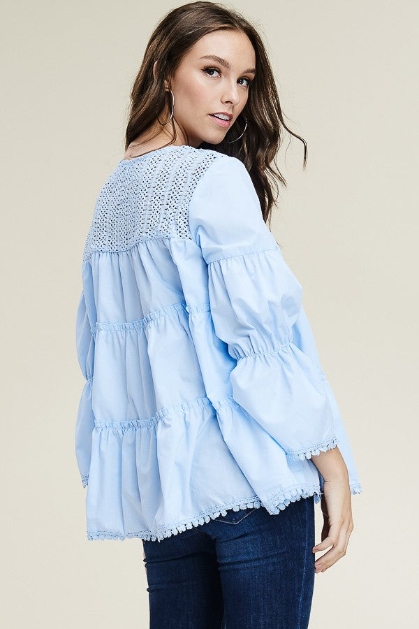 Flair Blue Top